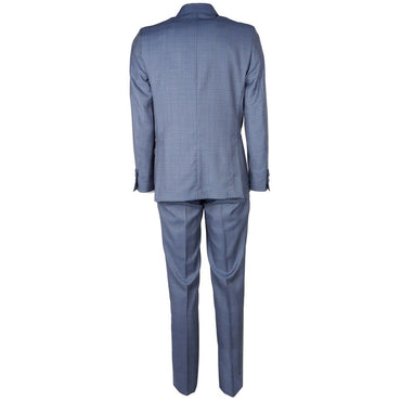 Made in Italy Blue Wool Men Suit