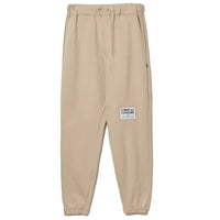 Comme Des Fuckdown Chic Beige Cotton Sweatpants with Frayed Details