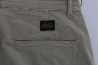 Daniele Alessandrini Beige Slim Fit Chinos for Sophisticated Style