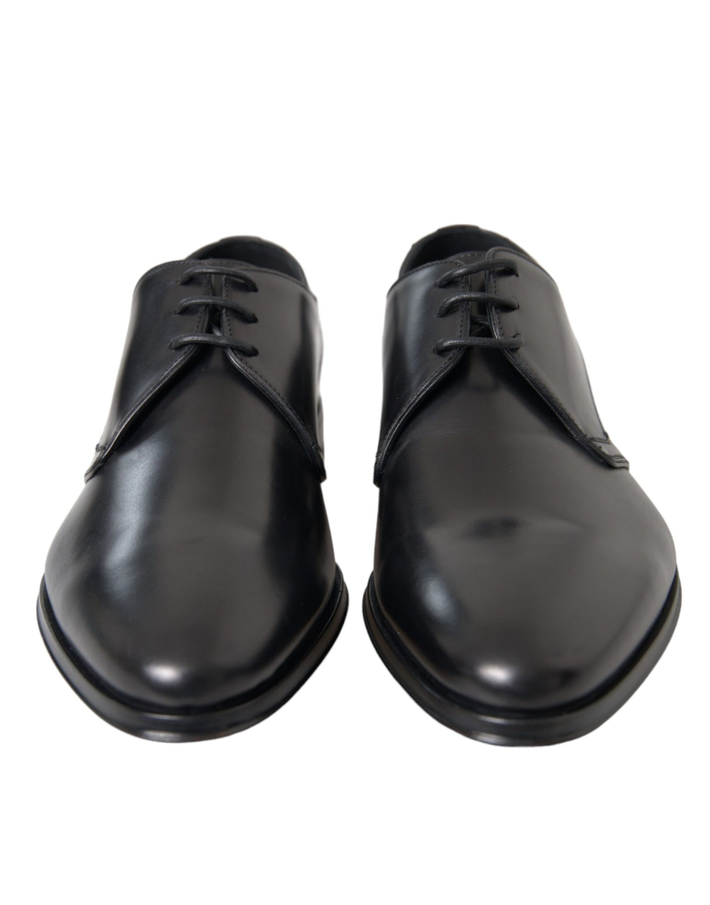 Dolce & Gabbana Black Leather Derby Formal Dress Men Shoes