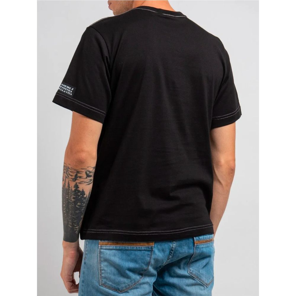 Dolce & Gabbana Black Cotton T-Shirt