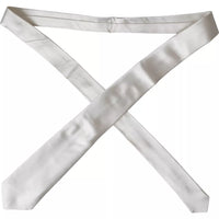 Dolce & Gabbana White Satin Silk Adjustable Men Tie