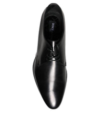 Dolce & Gabbana Black Leather Derby Formal Dress Shoes