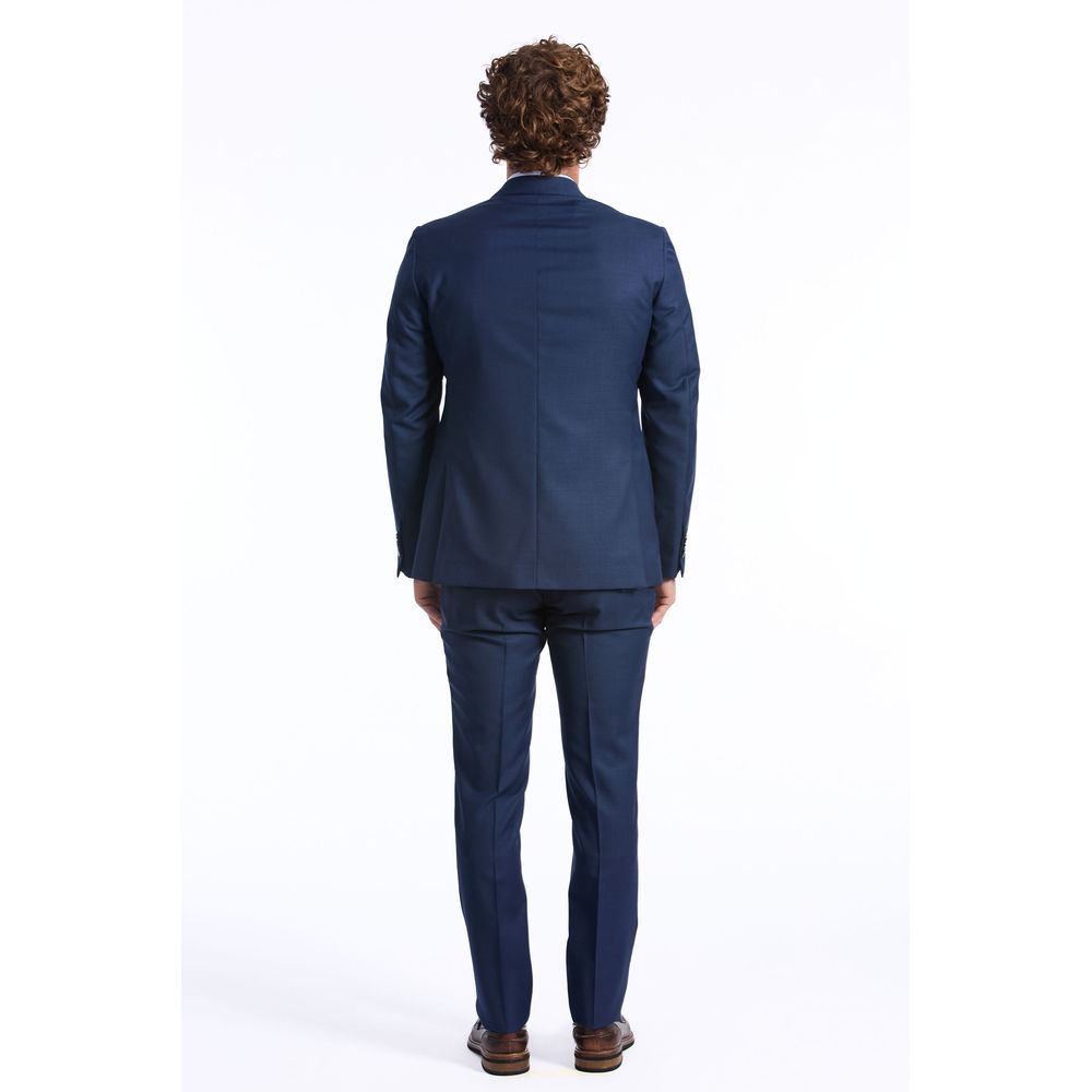 Baldinini Trend Blue Wool Men Suit