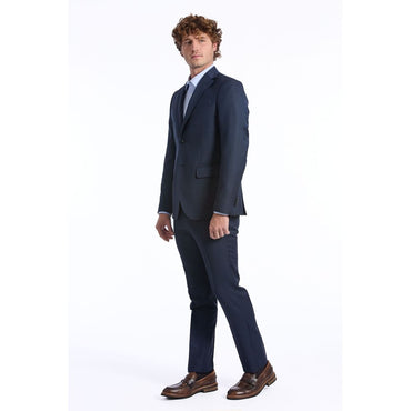 Baldinini Trend Blue Wool Men Suit