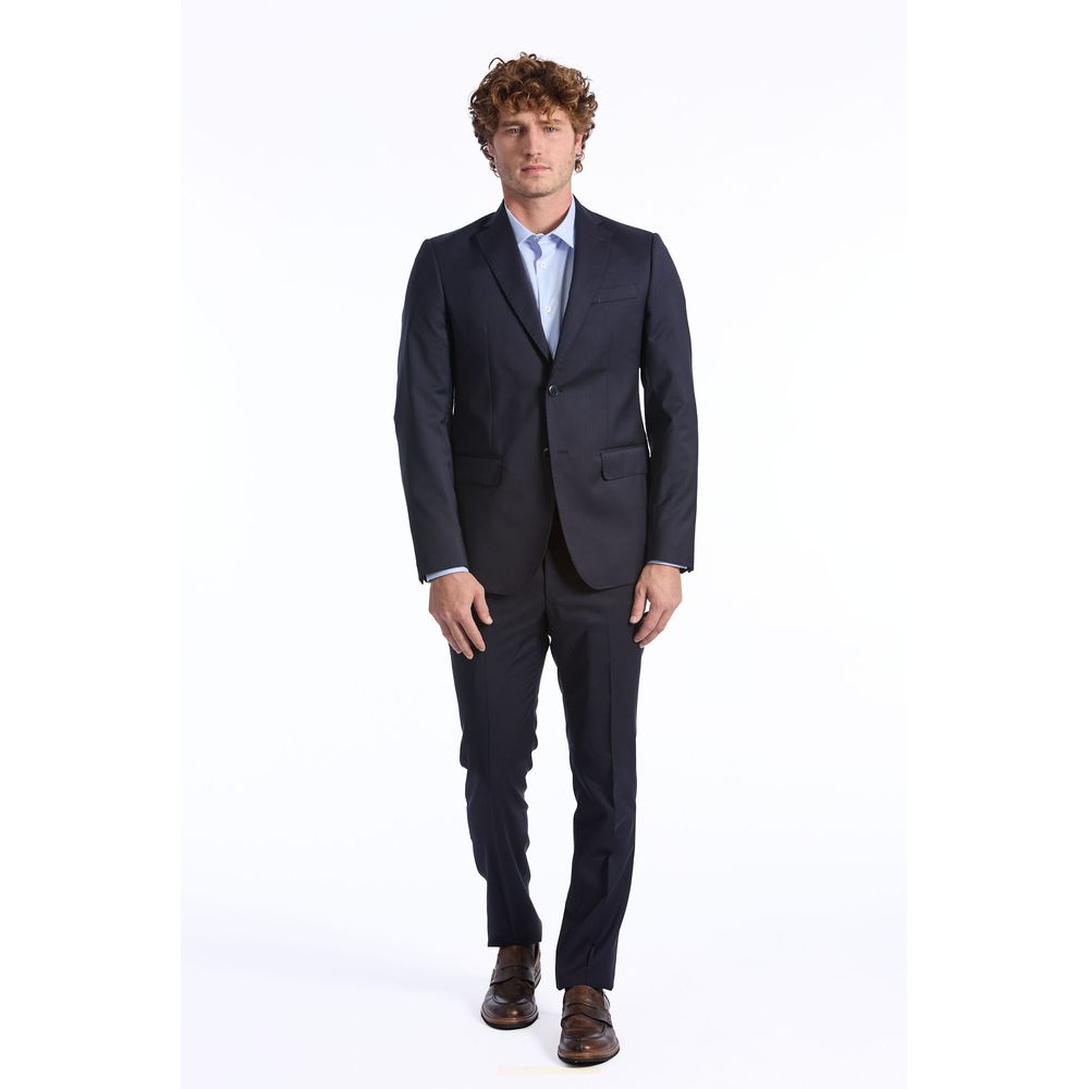 Baldinini Trend Blue Wool Men Suit