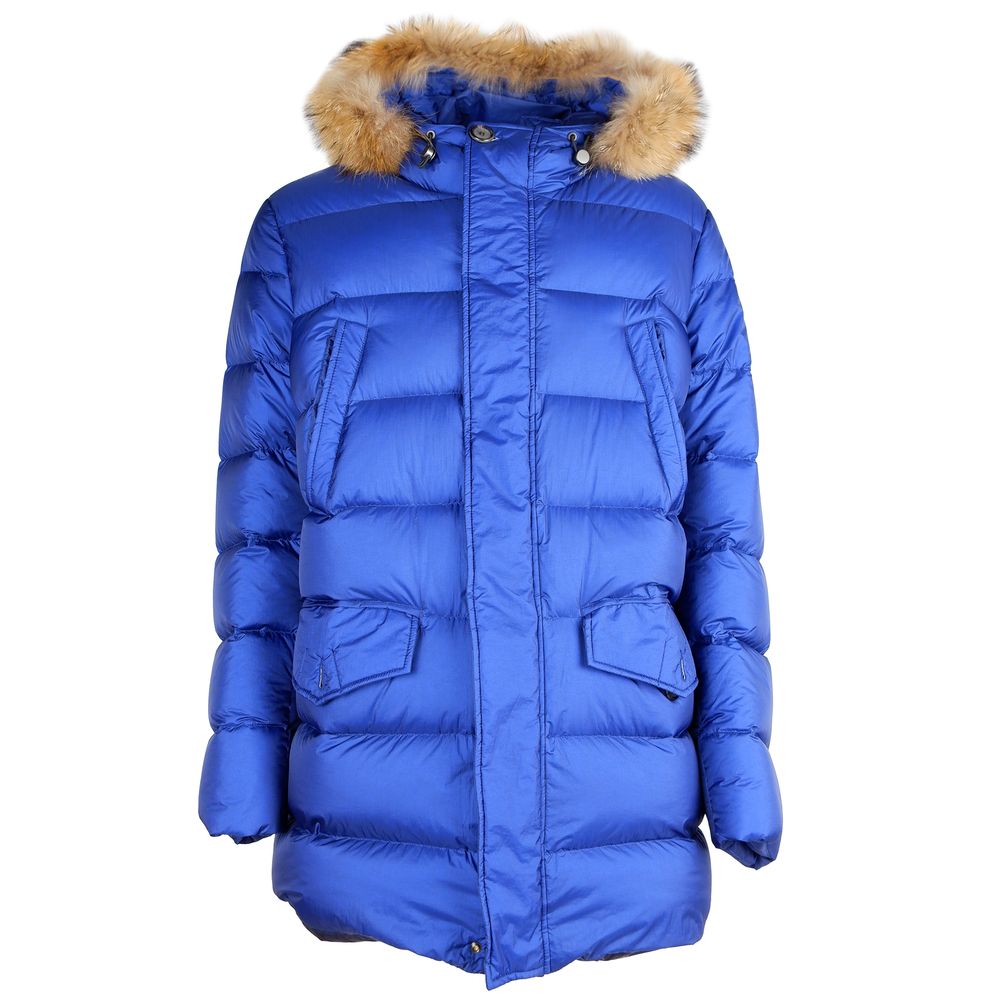 Add Blue Nylon Men's Down Jacket