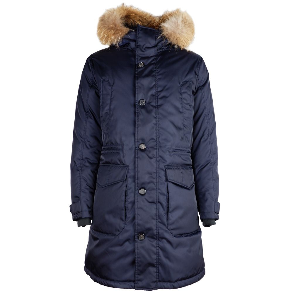 Add Blue Nylon Men's Down Jacket