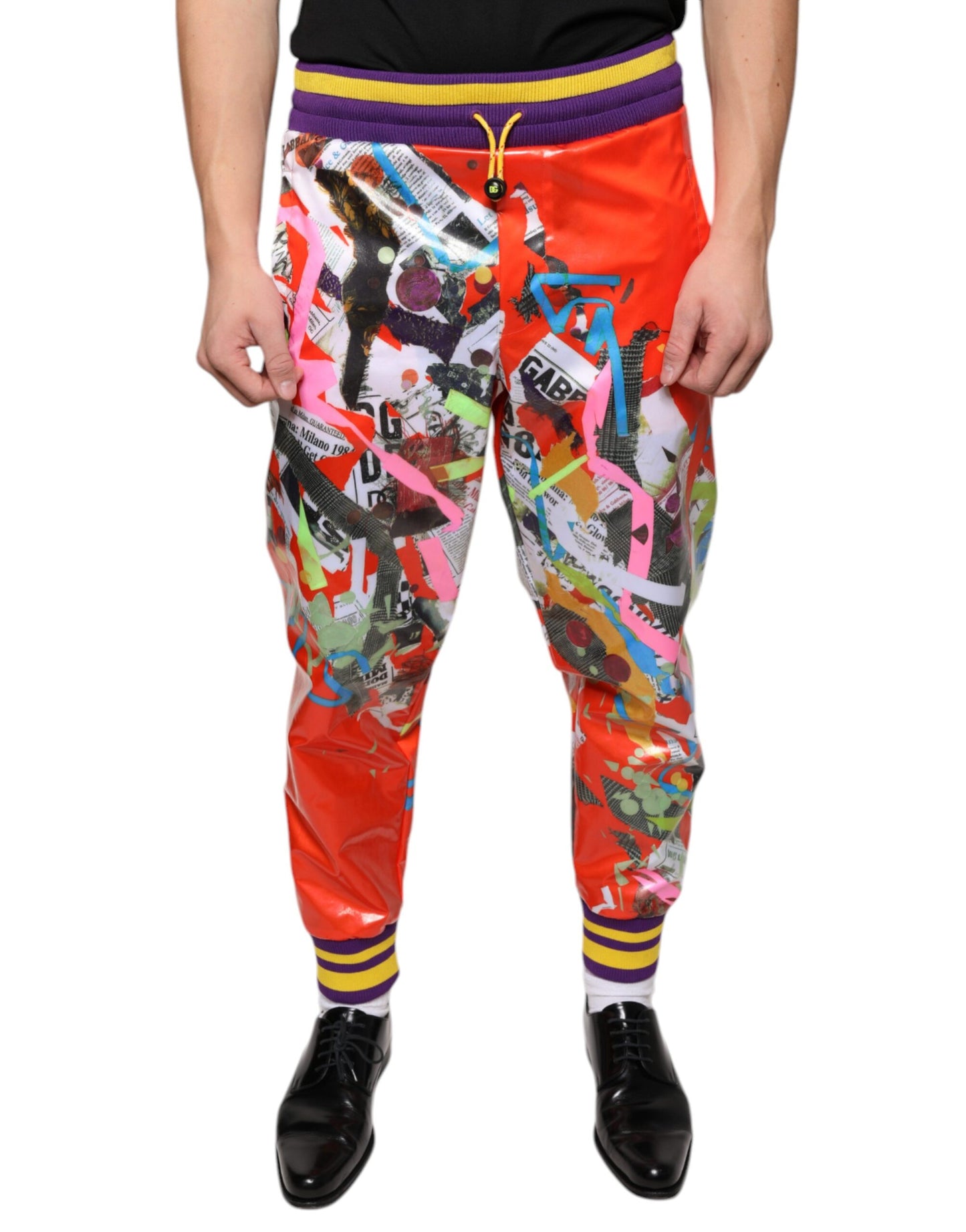 Dolce & Gabbana Multicolor Printed Jogger Sweatpants Pants