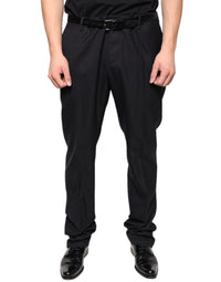 Dolce & Gabbana Black Wool Skinny Dress Formal Pants