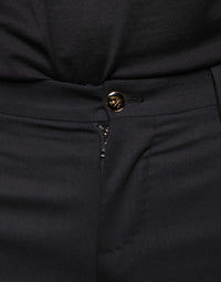 Dolce & Gabbana Black Wool Skinny Men Dress Pants