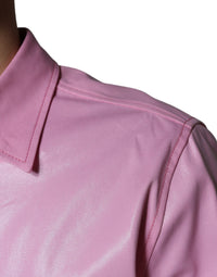 Dolce & Gabbana Pink Cotton Collared Button Down Shirt