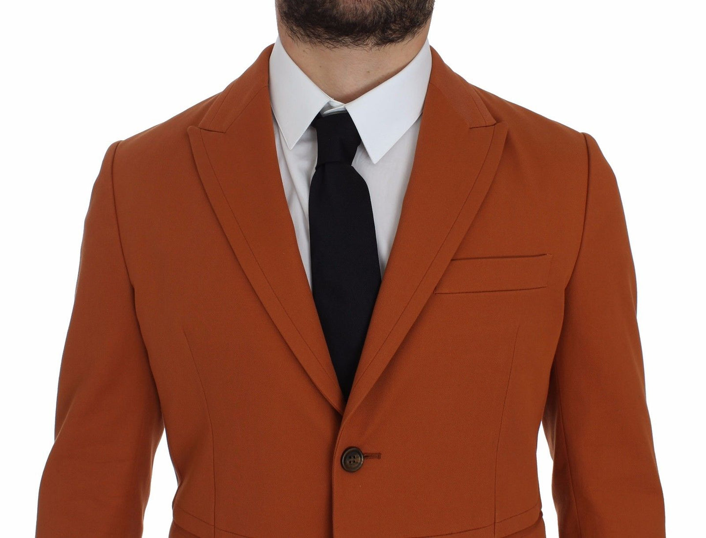 Dolce & Gabbana Elegant Orange Casual Cotton Blend Blazer