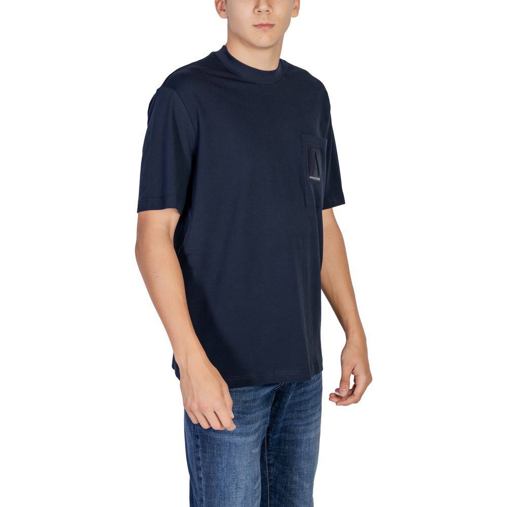 Armani Exchange Blue Cotton T-Shirt