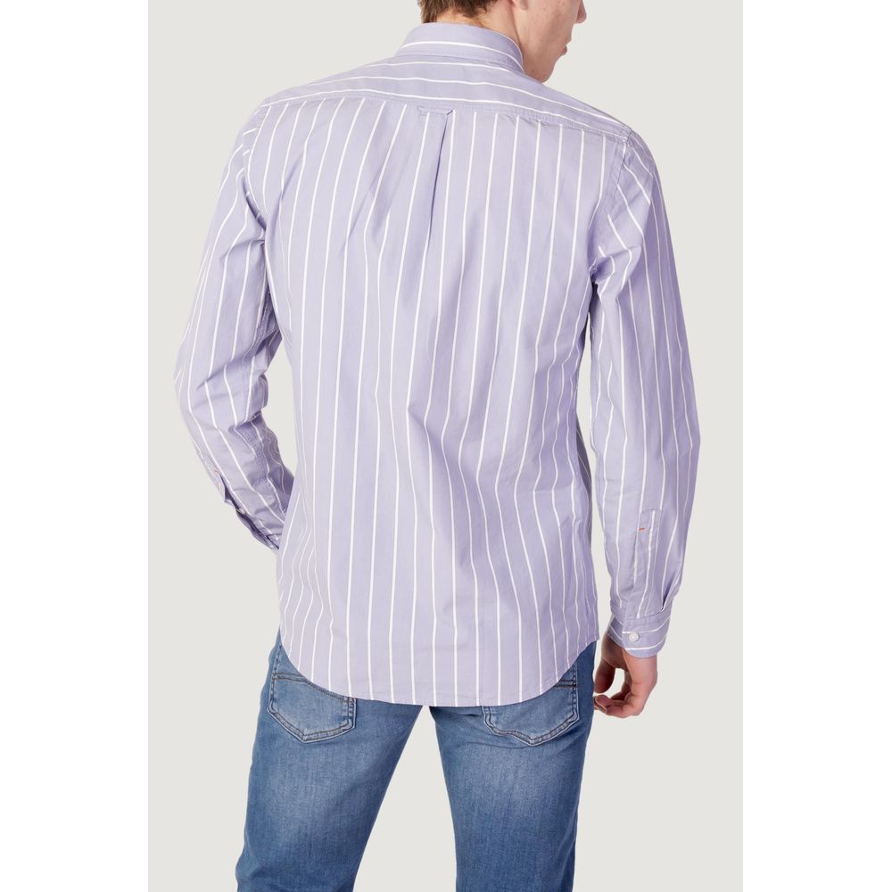 Hugo Boss Purple Cotton Shirt