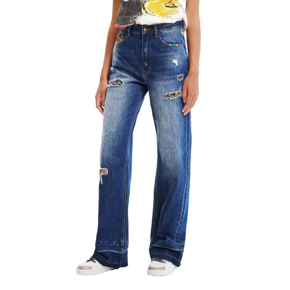 Desigual Blue Cotton Jeans & Pant