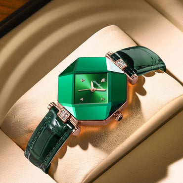 Emerald Luxe Diamond Quartz Watch