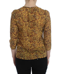 Dolce & Gabbana Sicilian Mosaic Print Silk Blouse