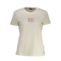 Napapijri White Cotton Women T-Shirt