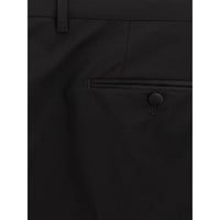 Dolce & Gabbana Sleek Black Wool Trousers for Men