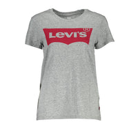 Levi's Gray Cotton Women T-Shirt