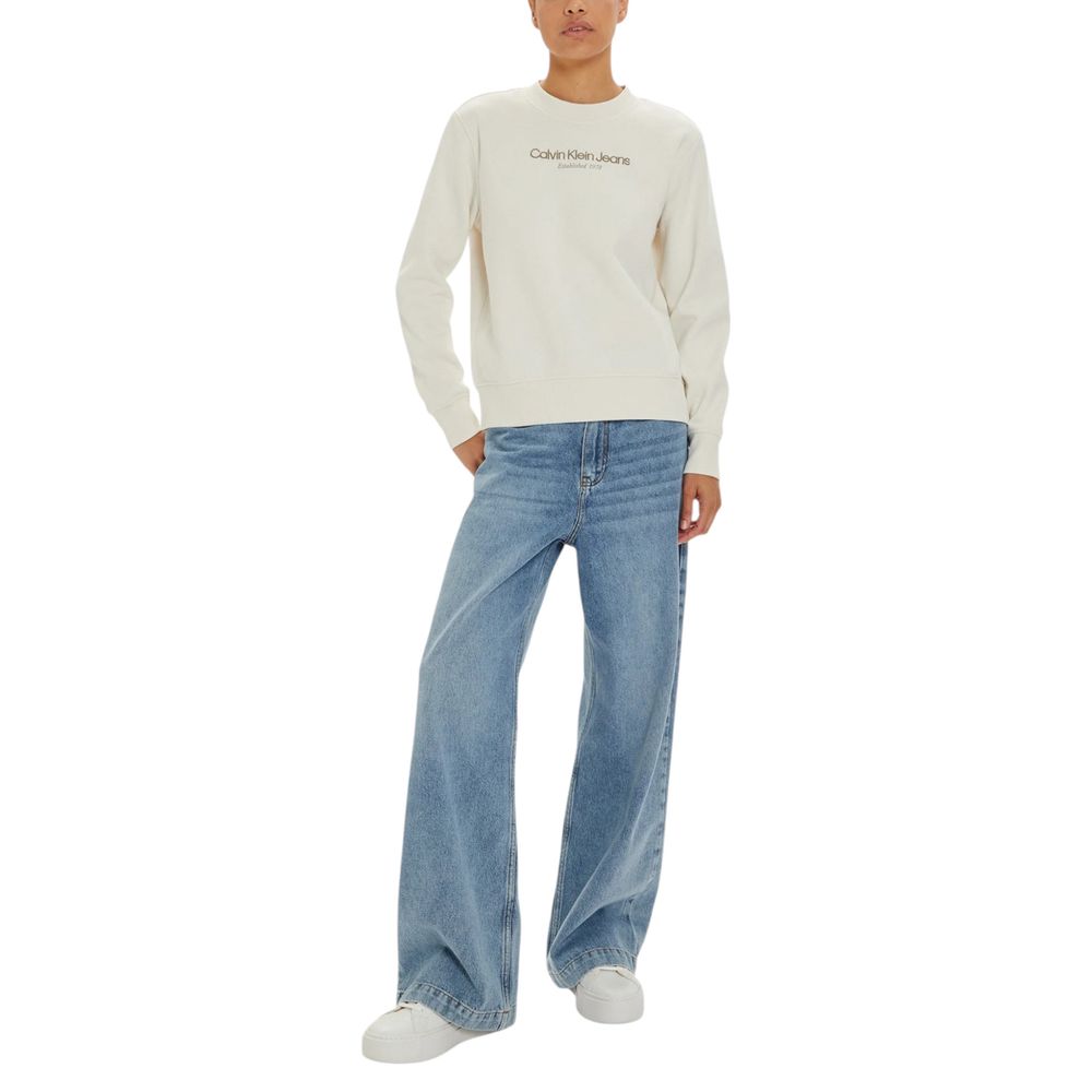 Calvin Klein Jeans Cream Cotton Sweater