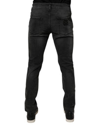 Dolce & Gabbana Black Cotton Stretch Skinny Men Denim Jeans