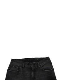 Dolce & Gabbana Black Cotton Stretch Skinny Men Denim Jeans