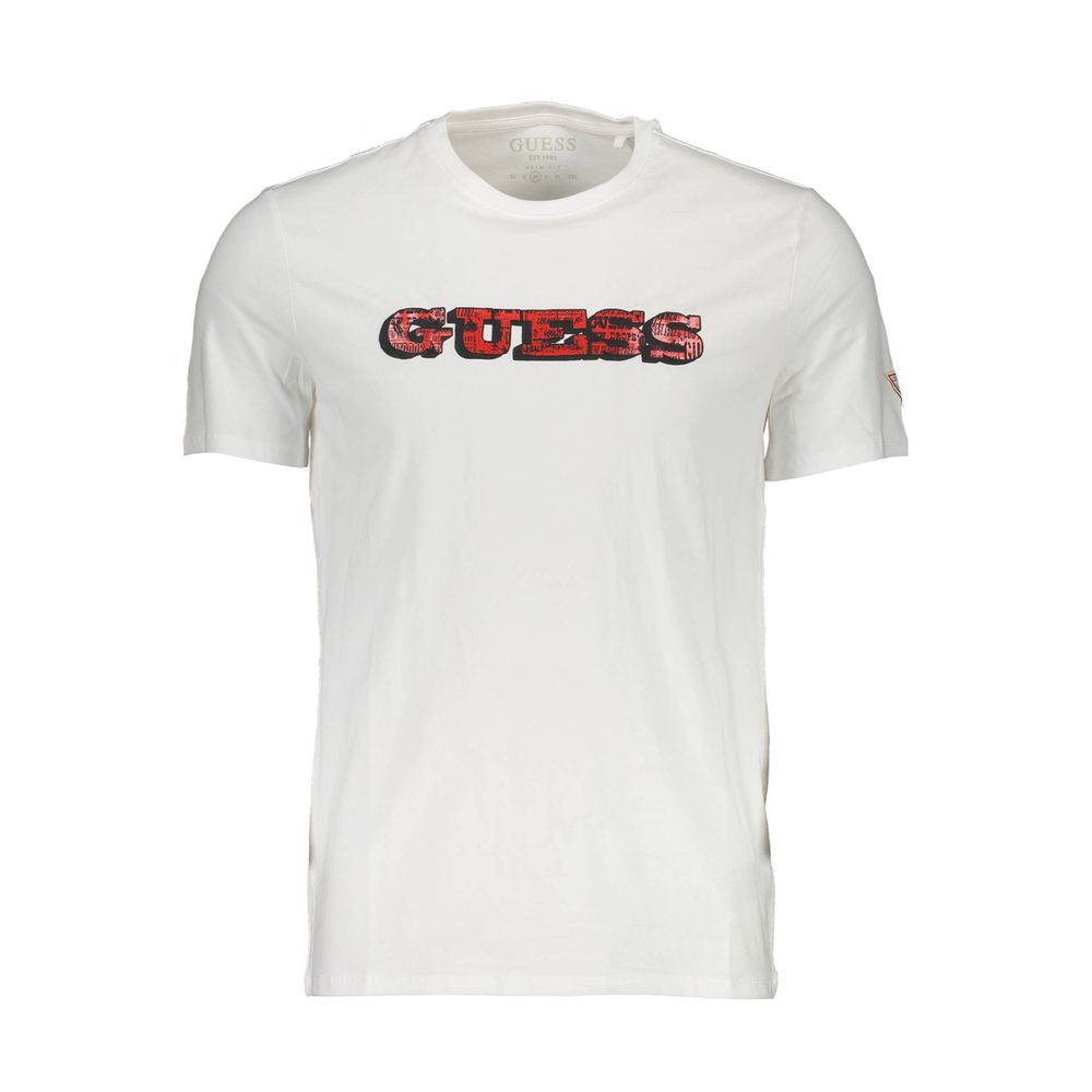 Guess Jeans White Cotton Men T-Shirt