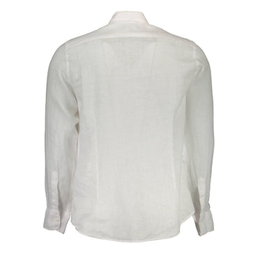 La Martina White Linen Men Shirt