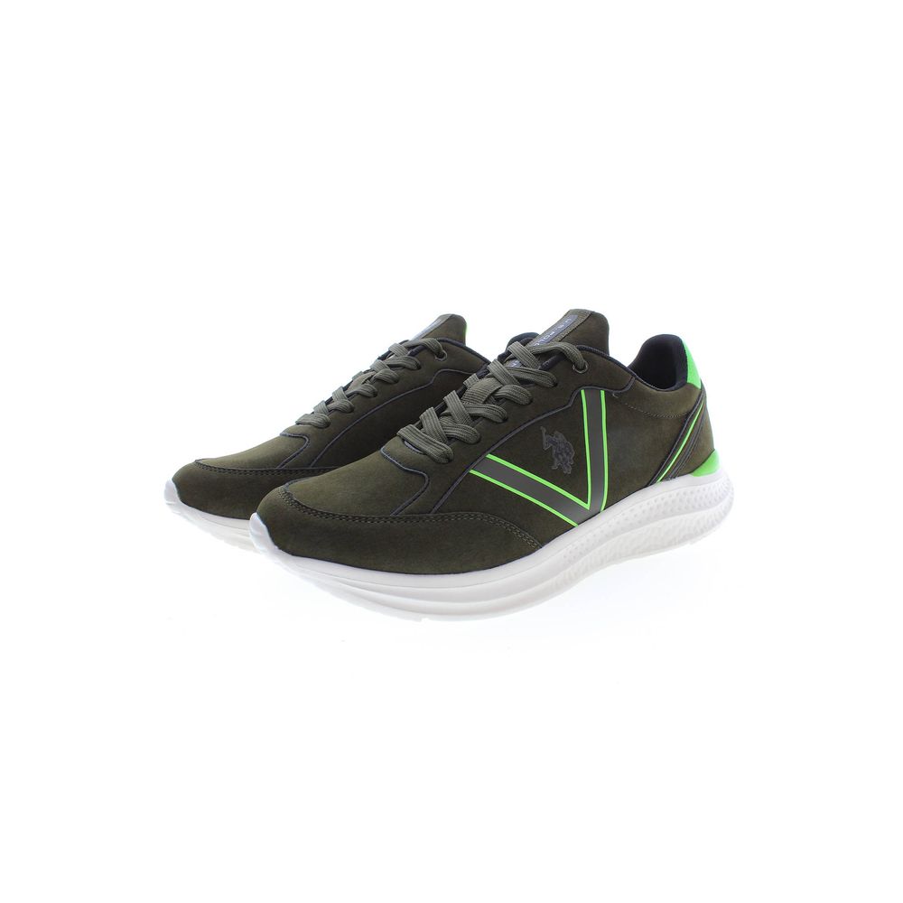 U.S. POLO ASSN. Green Polyester Men Sneaker