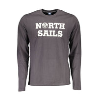 North Sails Gray Cotton Men T-Shirt