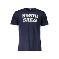 North Sails Blue Cotton Men T-Shirt