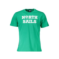 North Sails Green Cotton Men T-Shirt