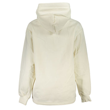 Calvin Klein Chic White Hooded Fleece Sweatshirt