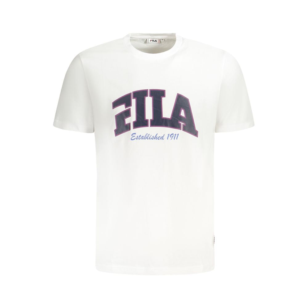 Fila White Cotton Men T-Shirt