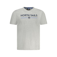 North Sails Gray Cotton Men T-Shirt