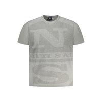 North Sails Gray Cotton Men T-Shirt