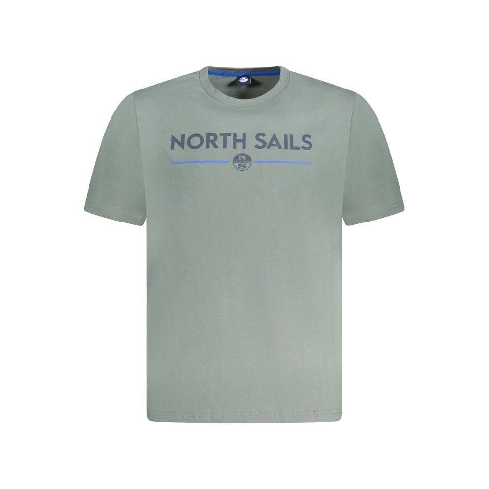 North Sails Green Cotton Men T-Shirt