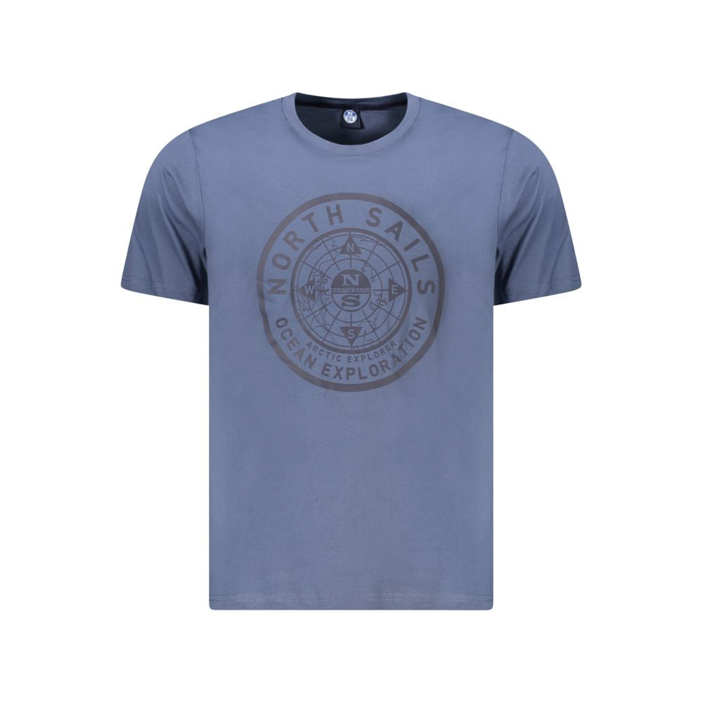 North Sails Blue Cotton Men T-Shirt