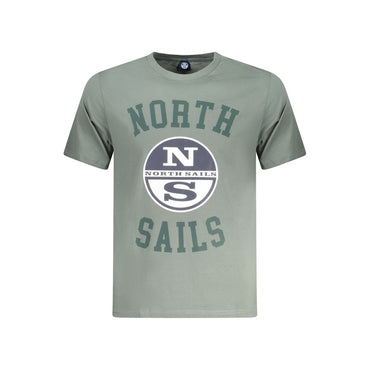 North Sails Green Cotton Men T-Shirt