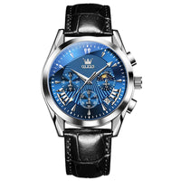 Sapphire Dial Quartz Leather Watch - Retail Flare