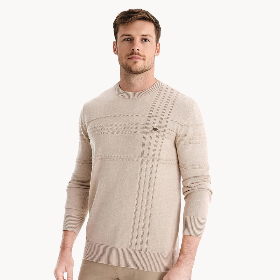 VAN TILBURGH™ | Men's Sweater with Checkered Design - Retail Flare