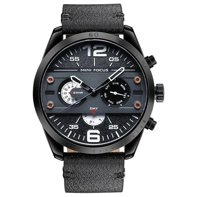 Executive Leather Band Quartz Chronograph