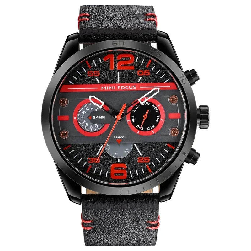 Executive Leather Band Quartz Chronograph