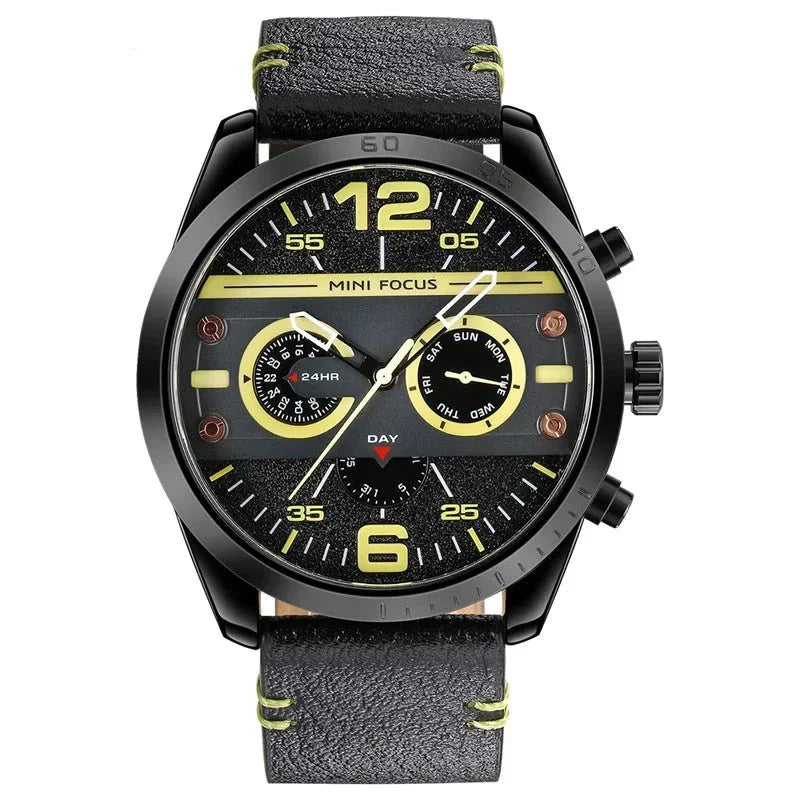 Executive Leather Band Quartz Chronograph