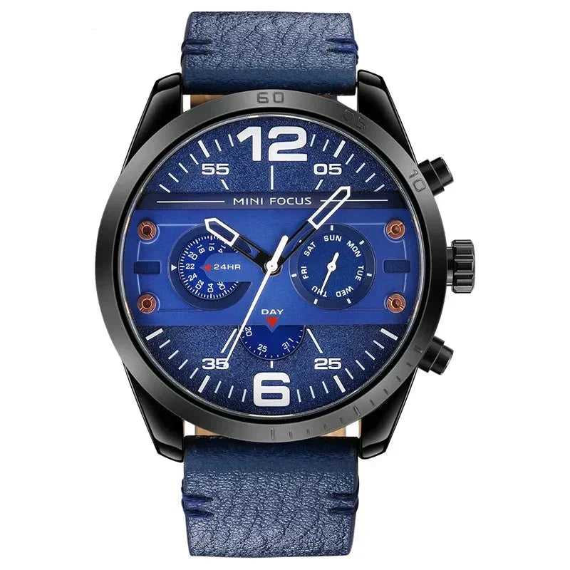 Executive Leather Band Quartz Chronograph