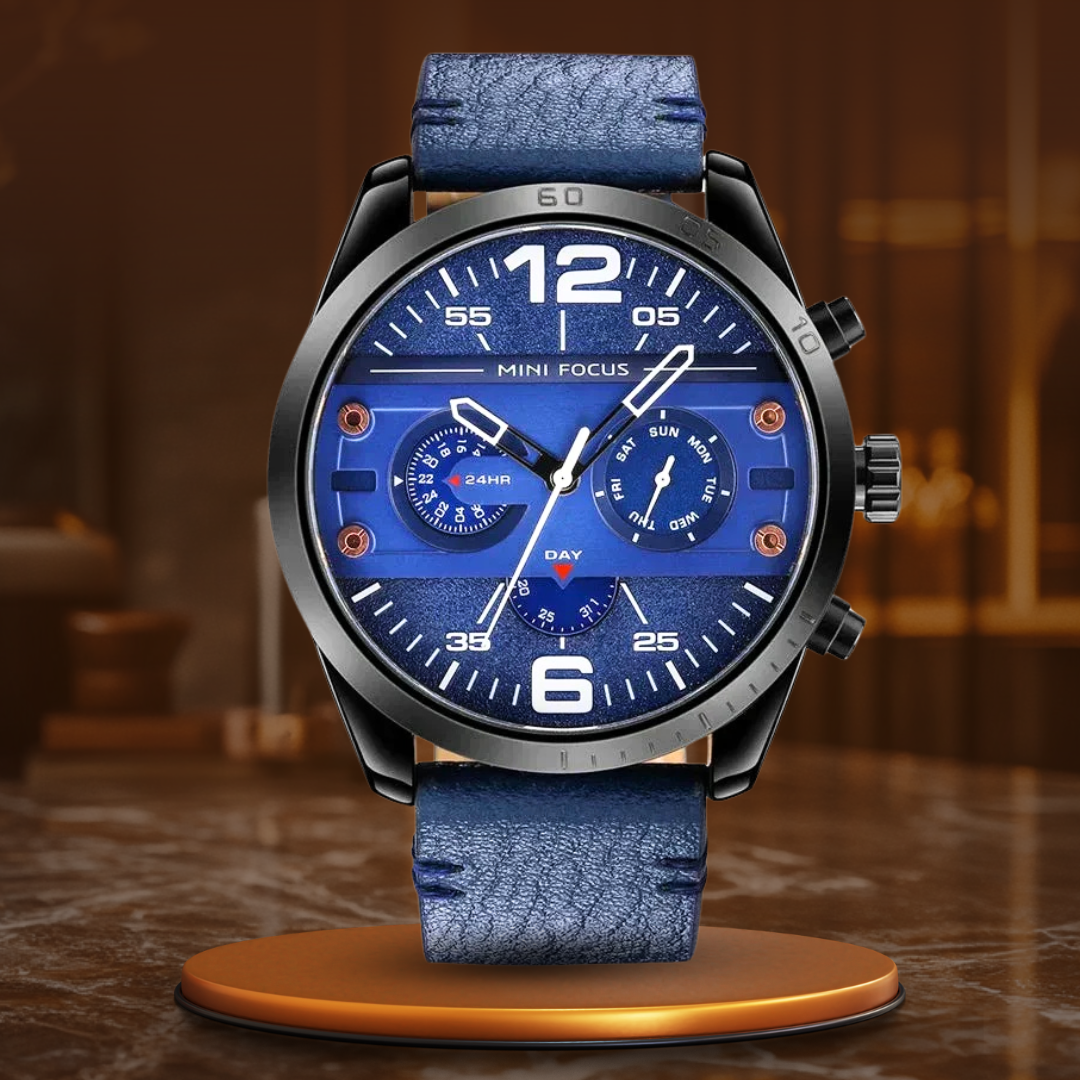 Executive Leather Band Quartz Chronograph