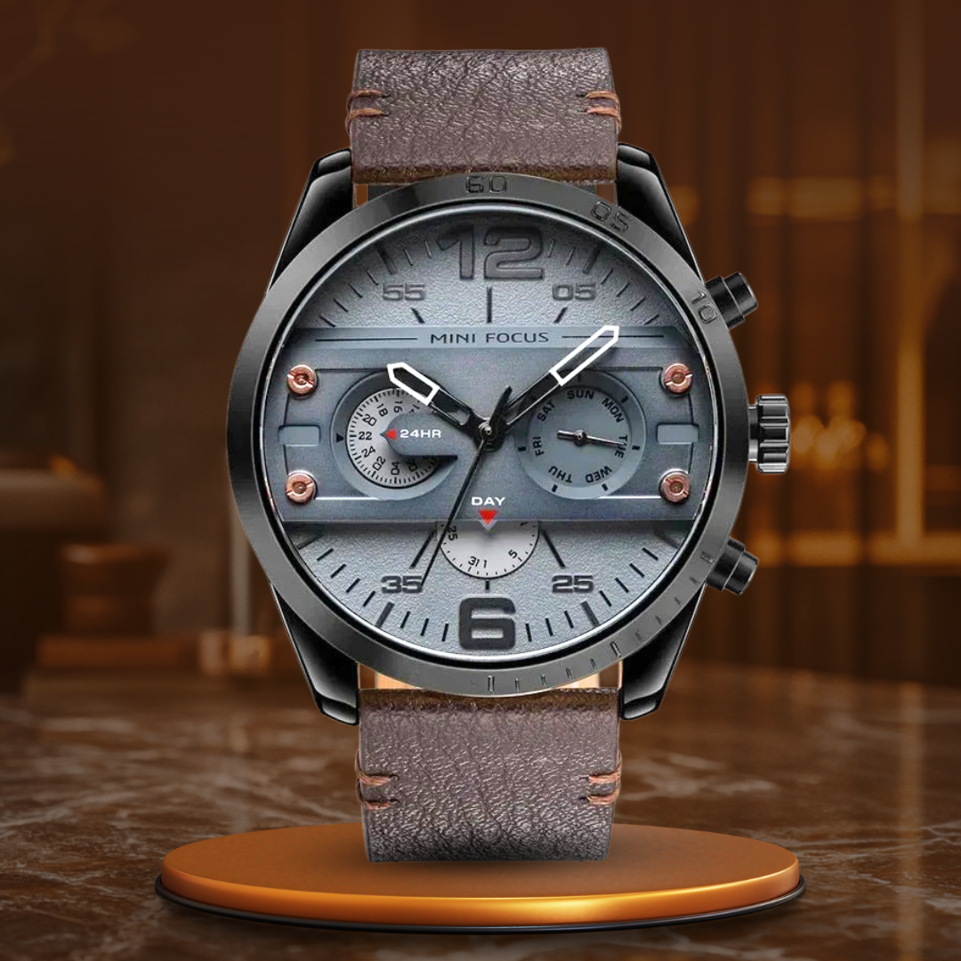 Executive Leather Band Quartz Chronograph