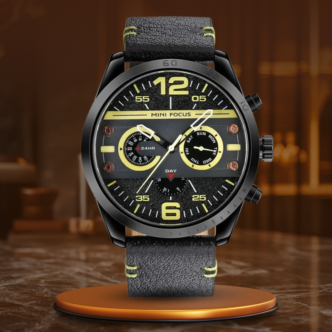 Executive Leather Band Quartz Chronograph